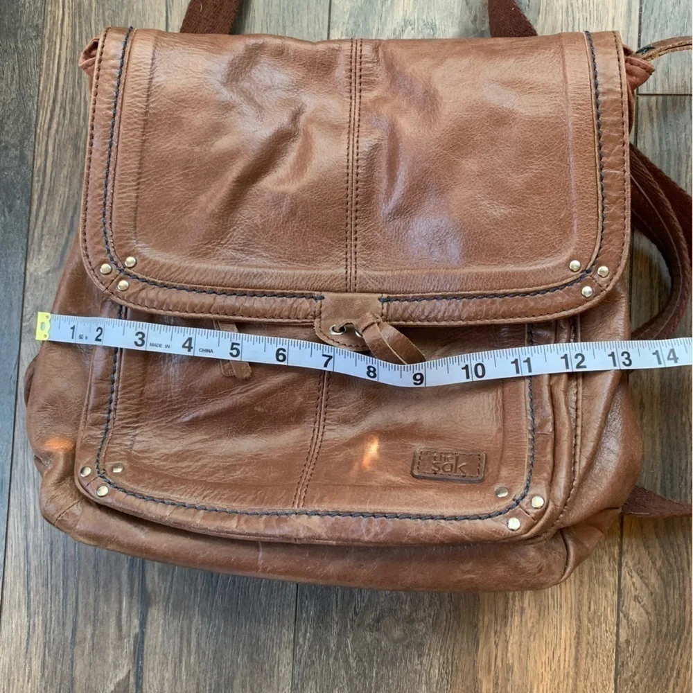 The Sak Ventura Convertible Backpack Shoulder Crossbody Bag Brown Leather